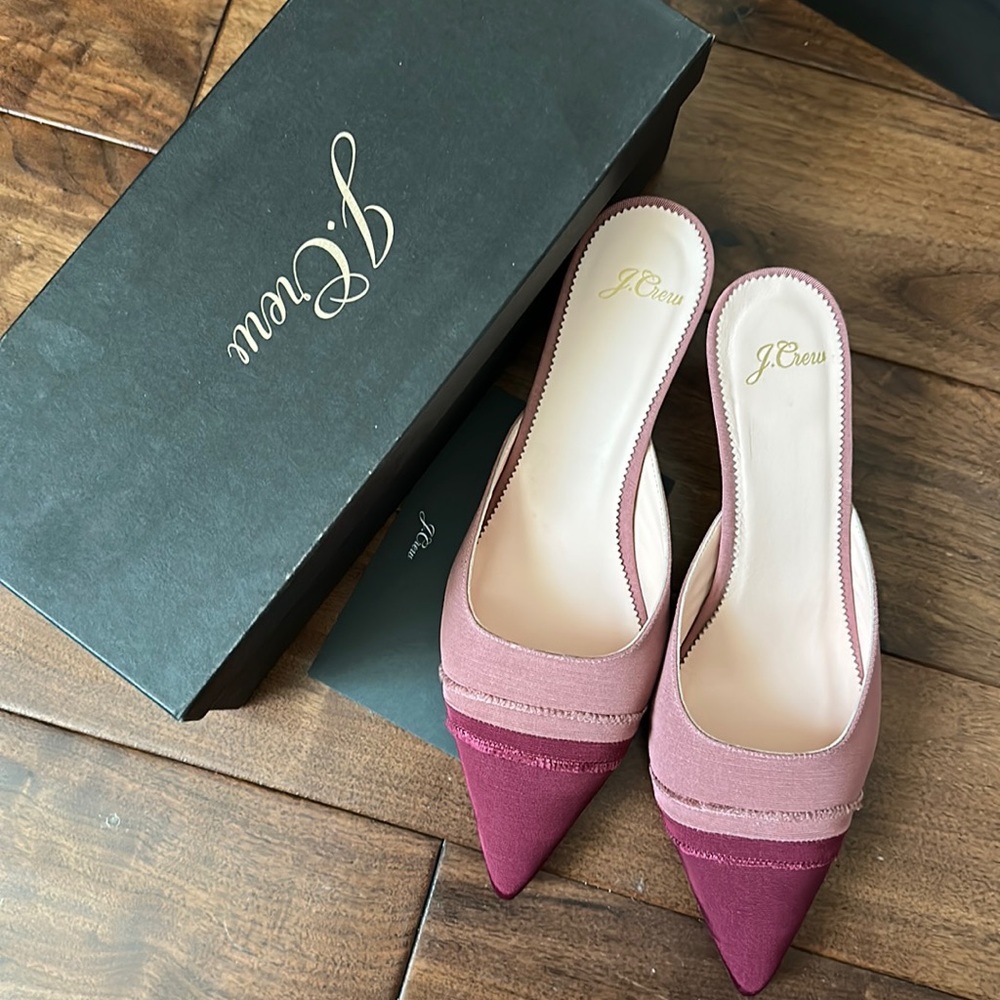 NIB Jcrew Sophia cap toe mules